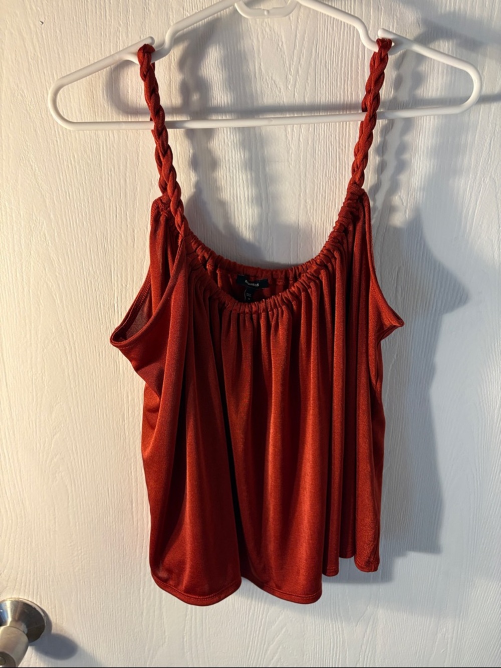 Express Braided-Strap Rust Red Camisole